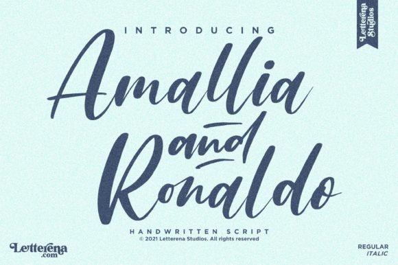 Amallia and Ronaldo: A Handwritten Font for Elegant Branding