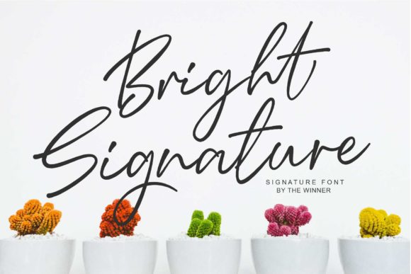 Bright Signature Font for Handmade Makers