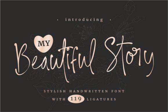 My Beautiful Story Font for Branding