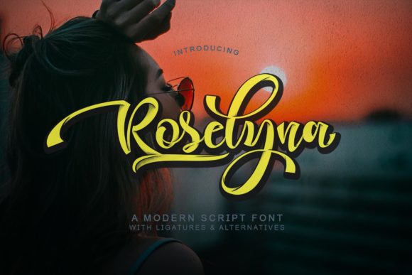 Roselyna: A Bold Handwritten Font for Web Headers